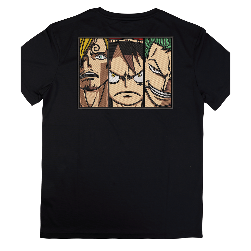 Luffy, Sanji, Zoro - Anime Embroidered Trio Tee