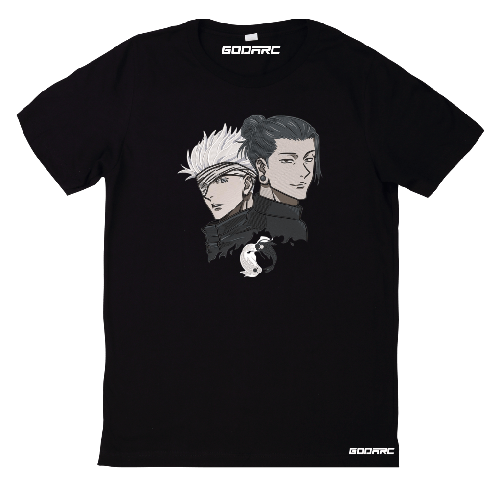 Gojo And Geto- Anime Embroidered Tee