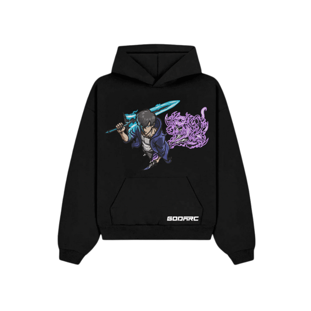 Shadow Monarch - Anime Embroidered Hoodie