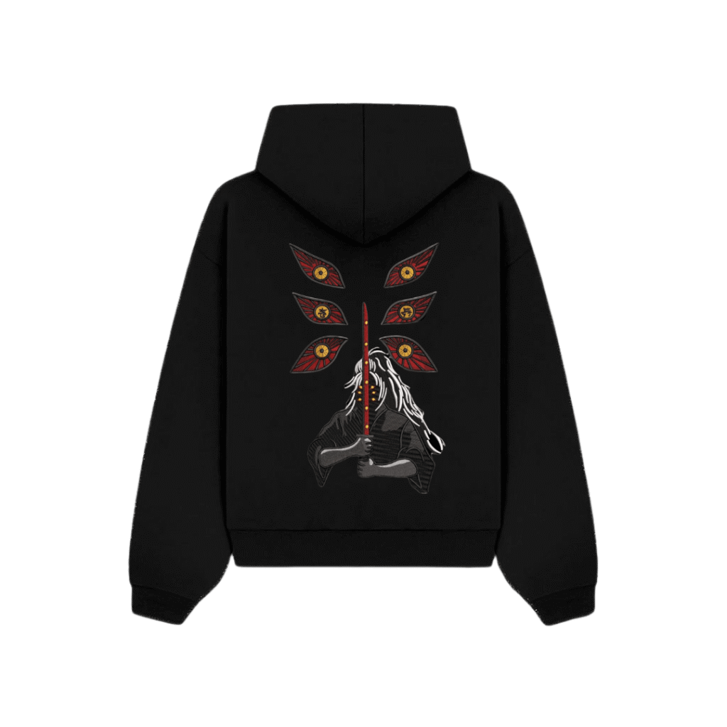 Kokushibo Six Eyes - Anime Embroidered Hoodie