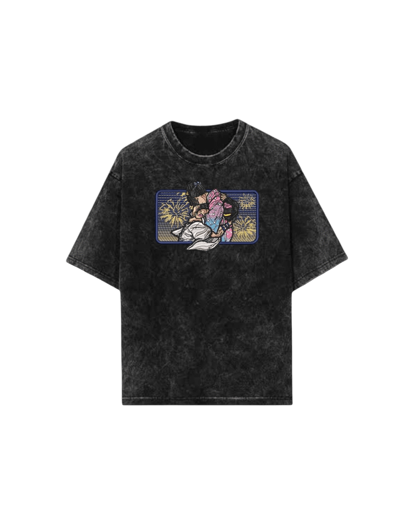 Akaza × koyuki Acid Wash Tee