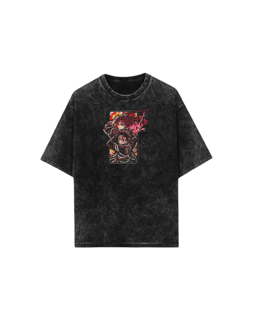 Yoriichi X Tanjiro Acid Wash Tee
